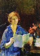 Jones, Francis Coates Woman Reading USA oil painting artist